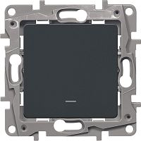 Выключатель с подсветкой без рамки Legrand Etika 1-кл. антрацит картинка